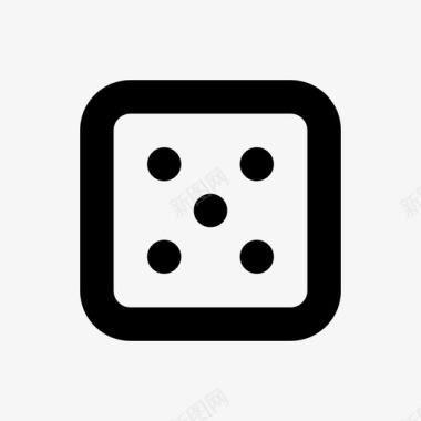 骰子棋盘游戏立方体图标