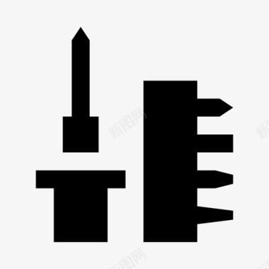 带喷嘴螺丝刀设备维修工具图标