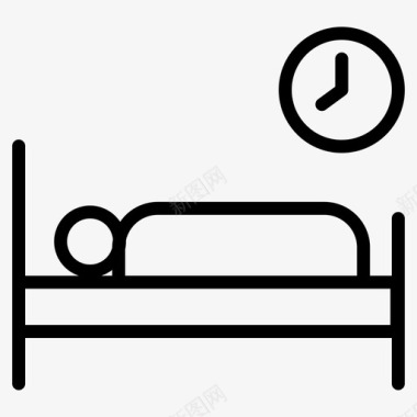 休息就寝时间适当的睡眠图标