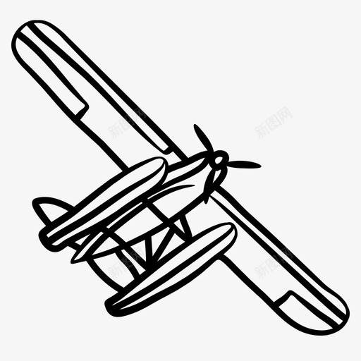 浮式飞机飞机航空svg_新图网 https://ixintu.com 飞机 浮式 航空 图标