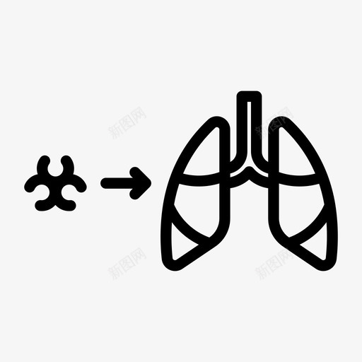 肺部感染疾病症状svg_新图网 https://ixintu.com 健康 感染 爆发 疾病 症状 肺部