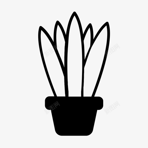 多汁仙人掌装饰植物叶子花瓶svg_新图网 https://ixintu.com 植物 多汁 仙人掌 装饰 叶子 花瓶 固体