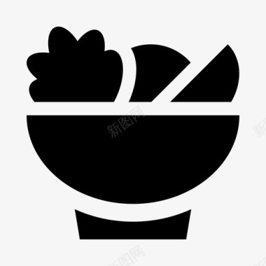 蔬菜碗新鲜沙拉图标