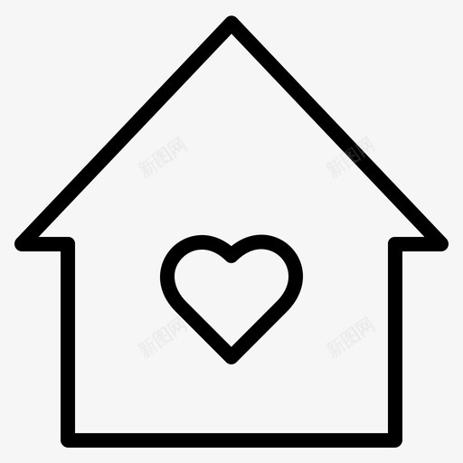 家心房子svg_新图网 https://ixintu.com 心房 房子 甜蜜