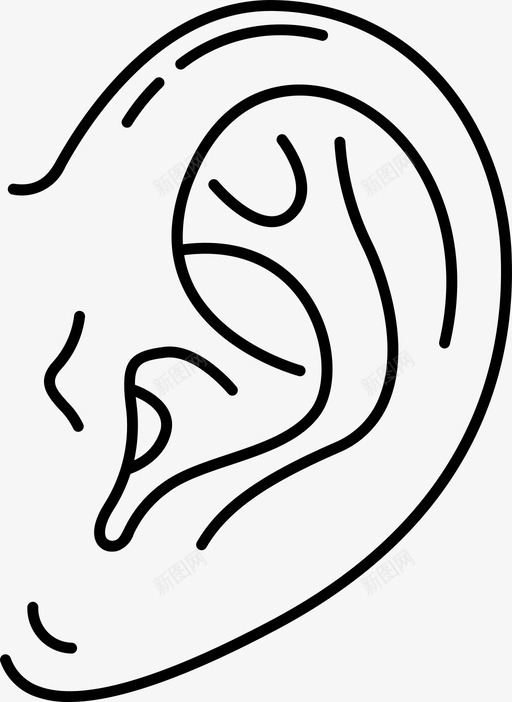 耳朵身体健康svg_新图网 https://ixintu.com 人体 耳朵 身体健康 器官