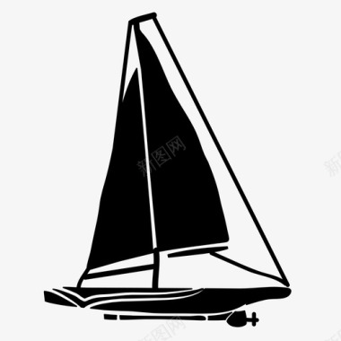 帆船船船字形图标