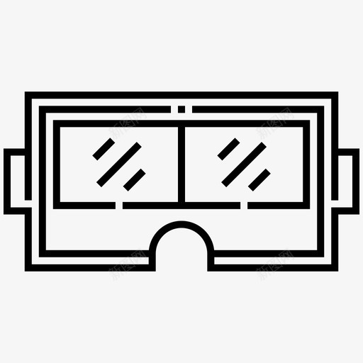 vr眼镜3d设备svg_新图网 https://ixintu.com 眼镜 设备 游戏视频 电影 游戏