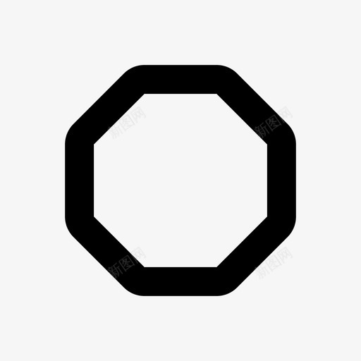 停止符号pixa八角形64pxsvg_新图网 https://ixintu.com 停止 符号 八角形
