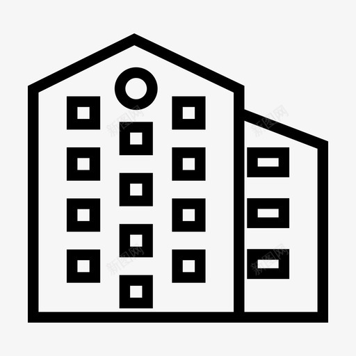 建筑物公寓家svg_新图网 https://ixintu.com 建筑物 公寓家 房子