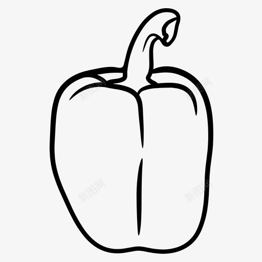甜椒食物植物svg_新图网 https://ixintu.com 甜椒 食物 植物 蔬菜