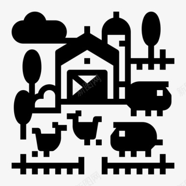 牲畜农业动物图标