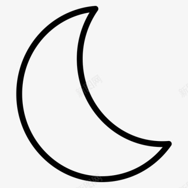 月亮天文学半月图标