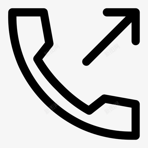 呼出电话通讯电话svg_新图网 https://ixintu.com 电话 呼出 通讯