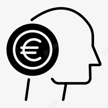 财务计划银行欧元图标