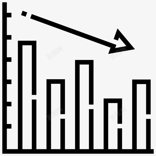 图表向下商业金融svg_新图网 https://ixintu.com 图表 向下 商业 金融 办公室 统计