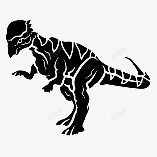 厚头龙动物恐龙svg_新图网 https://ixintu.com 恐龙 厚头 龙动物 动物 侏罗纪 爬行动物 雕文