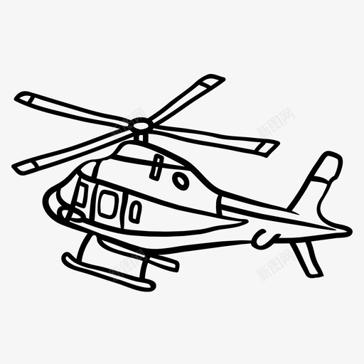 直升机飞机航空svg_新图网 https://ixintu.com 飞机 直升机 航空 车辆 图标