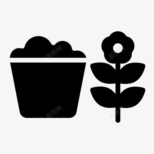 盆农场花svg_新图网 https://ixintu.com 农场 花花 花园 植物 栽培 雕文