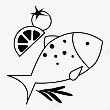 采购产品鱼食物膳食图标