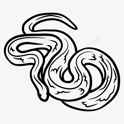 黑奶蛇动物蛇科svg_新图网 https://ixintu.com 奶蛇 动物 蛇科 爬行动物