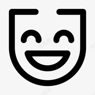 快乐笑脸表情符号感觉图标