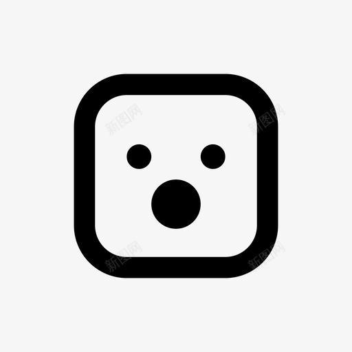 惊喜表情表情脸表情符号svg_新图网 https://ixintu.com 表情 惊喜 符号 笑脸 方块
