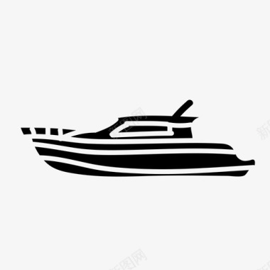 游艇船交通工具图标