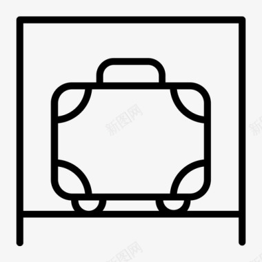 行李寄存手提箱酒店服务图标