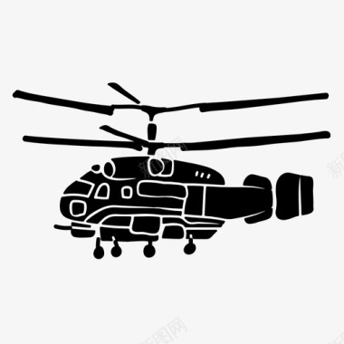 直升机飞机航空图标