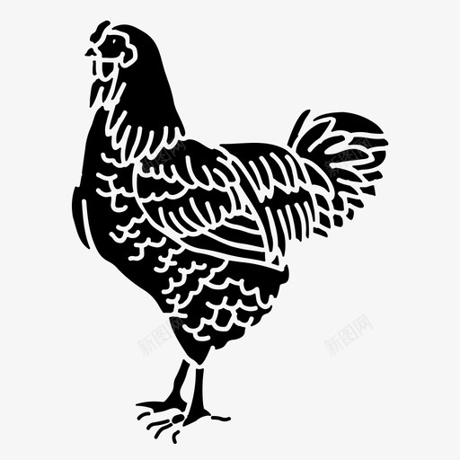 鸡肉动物母鸡svg_新图网 https://ixintu.com 鸡肉 动物 母鸡 家禽 农场 固体 食品