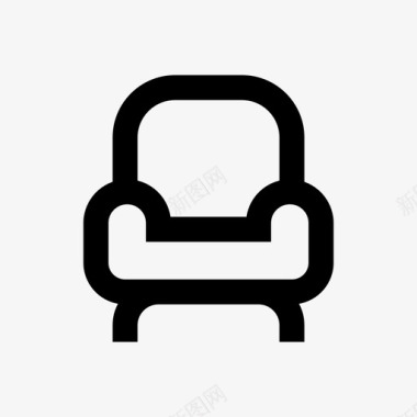 扶手椅沙发客厅图标