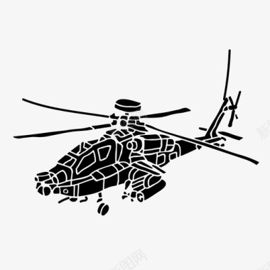 战斗机直升机飞行员飞机图标