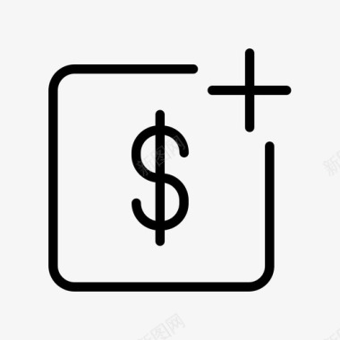 添加钱添加货币添加到钱包图标