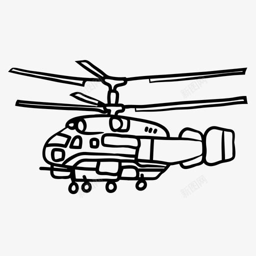直升机飞机航空svg_新图网 https://ixintu.com 飞机 直升机 航空 车辆 图标