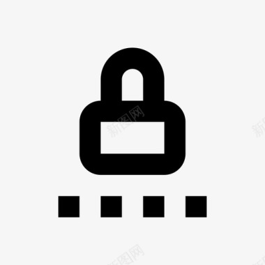 网络安全锁密码图标