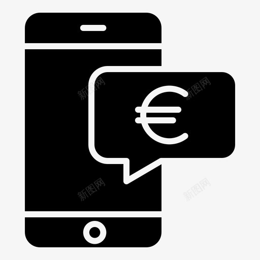 手机银行银行提醒银行通知svg_新图网 https://ixintu.com 银行 手机 提醒 通知 欧元 短信