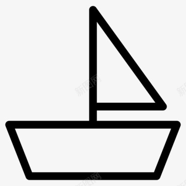 船渔船帆船图标