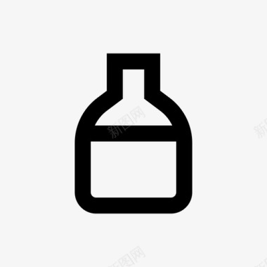 瓶子瓶装水玻璃瓶图标