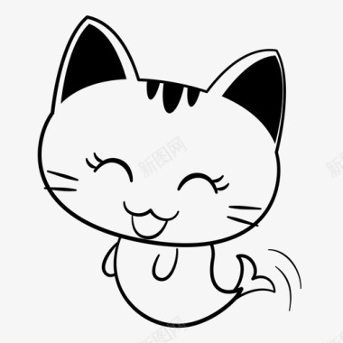 微笑猫快乐图标