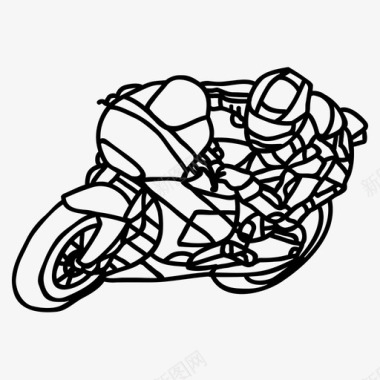 摩托车赛车手车辆图标