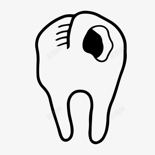 牙齿洞牙医svg_新图网 https://ixintu.com 牙齿 牙医
