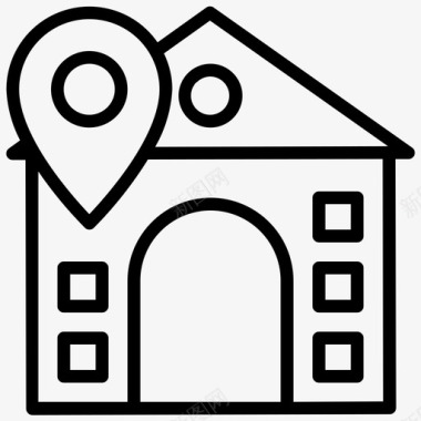 家庭位置房地产房子图标