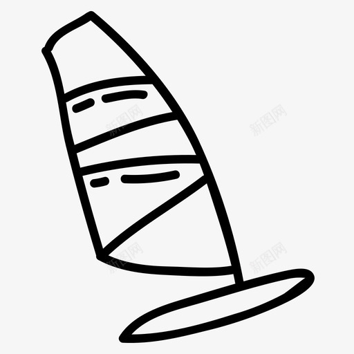 风帆冲浪运动夏季svg_新图网 https://ixintu.com 运动 风帆 冲浪 夏季 标志