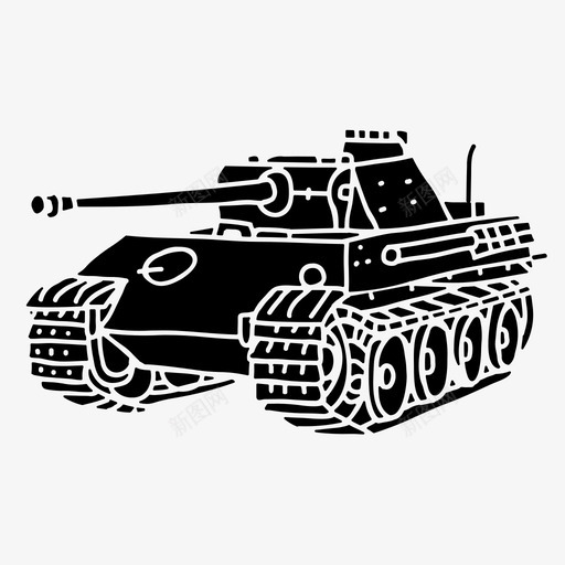 中型坦克汽车军用svg_新图网 https://ixintu.com 坦克 中型 汽车 军用 固体
