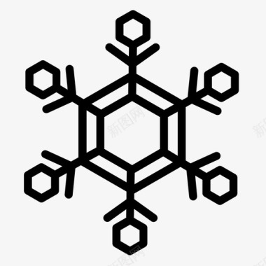 雪花水晶冰冻图标