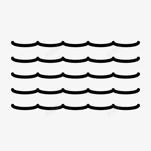 波浪海滩游泳池svg_新图网 https://ixintu.com 波浪 海滩 游泳池 河流 户外 娱乐 图标