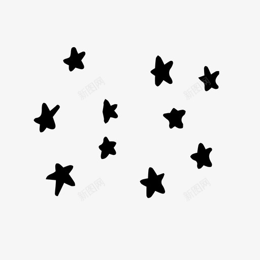 星星闪烁夜晚svg_新图网 https://ixintu.com 太空 星星 闪烁 夜晚 闪耀 涂鸦