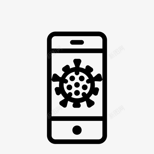 病毒电话网络安全诊断svg_新图网 https://ixintu.com 病毒 电话 网络安全 诊断 恶意 软件 设备