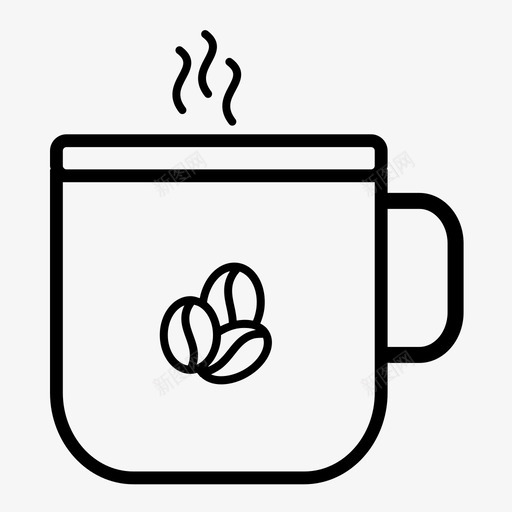 热咖啡咖啡咖啡屋套装svg_新图网 https://ixintu.com 咖啡 咖啡屋 套装