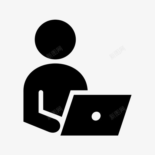 使用笔记本电脑的人电脑人svg_新图网 https://ixintu.com 电脑 使用 笔记本 人工 工作